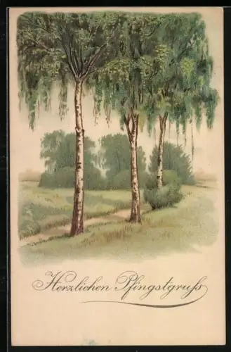 AK Idyllische Landschaft zu Pfingsten