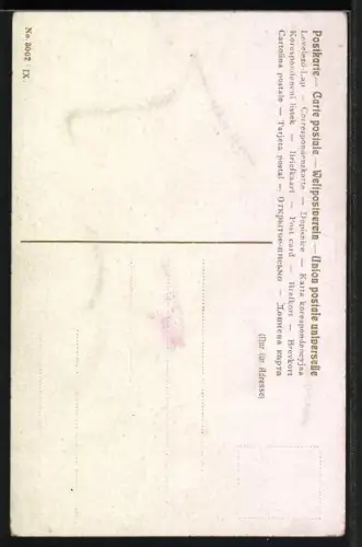 AK Jahreszahl 1906 und Hufeisen