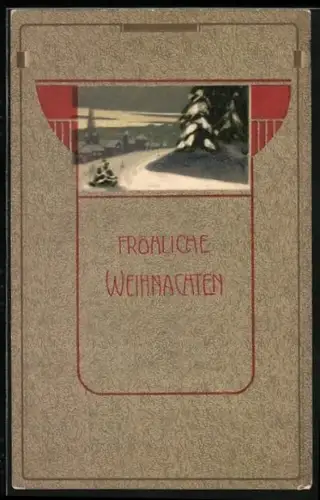AK Idyllische Landschaft zu Weihnachten