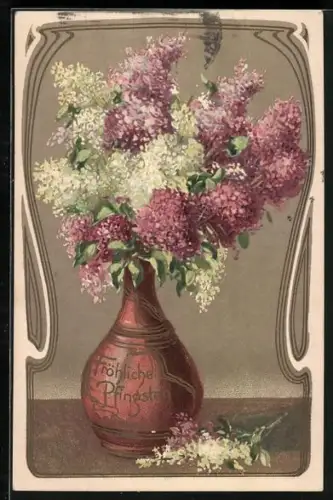 AK Bunter Blumenstrauss zu Pfingsten