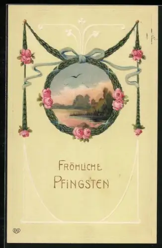 AK Idyllische Landschaft zu Pfingsten