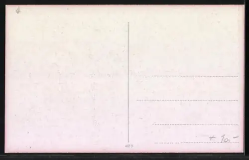 AK Krampus mit grosser Rute