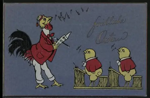 AK Osterküken singen in der Schule