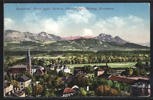 AK Rosenheim / Bayern, Partie gegen Hochriss, Kaisergebirge, Heuberg, Kranzhorn