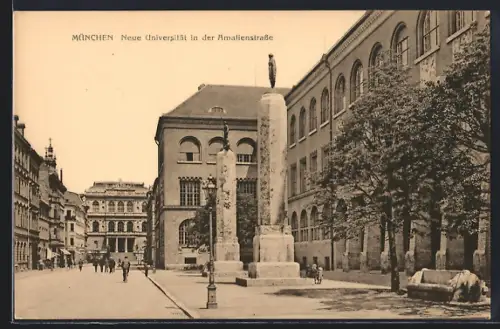 AK München, Neue Universität in der Amalienstrasse