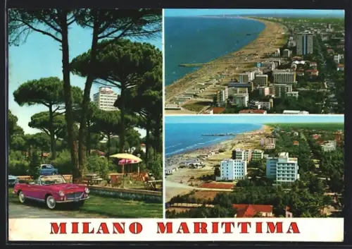 AK Milano Maritima, Blick auf den Strand aus der Vogelschau