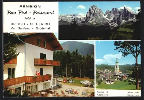 AK Ortisei /Val Gardena, Pension Passo Pinei