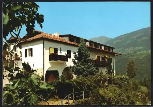 AK Dorf Tirol bei Meran, Gasthof Aussermelaunhof in der Jaufenstrasse24, Bes. Fam. Kapferer