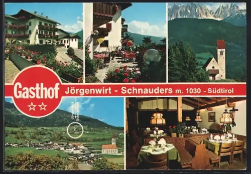 AK Schnauders /Südtirol, Gasthof Jörgenwirt, Inh. Fam. Gasser