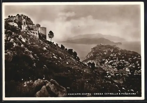 AK Anacapri /Capri, Chiesa Cetrella e Panorama