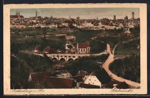 AK Rothenburg / Tauber, Totalansicht aus der Vogelschau