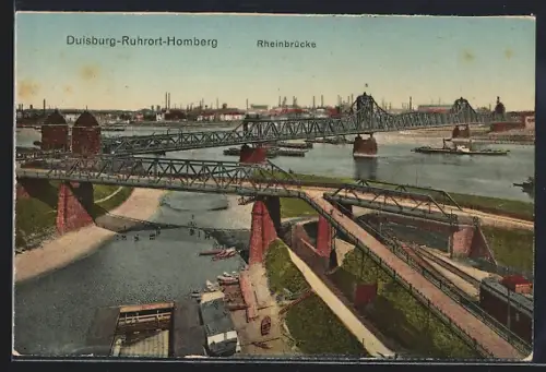 AK Homberg / Duisburg, Rheinbrücke