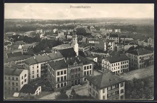 AK Rosenheim / Bayern, Teilansicht aus der Vogelschau
