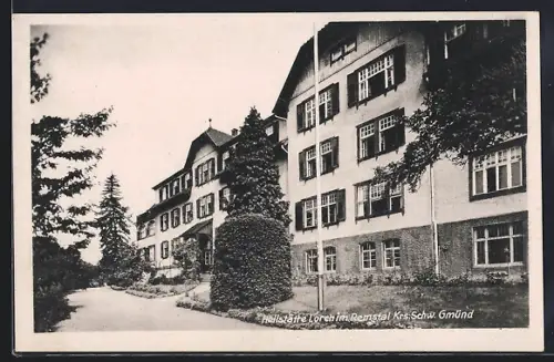 AK Lorch / Remstal, Strassenpartie an der Heilstätte