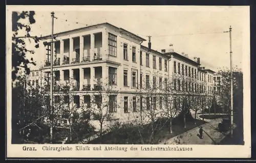 AK Graz, Chirurgische Klinik und Abteilung des Landeskrankenhauses mit Anlagen
