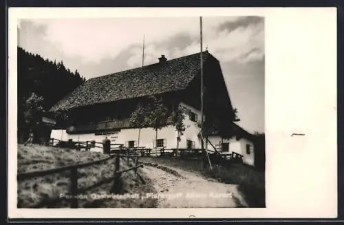 AK Aflenz, Pension-Gasthaus Pierergut mit Zufahrt