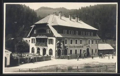 AK Grünau /Mariazell, Karl Stenitzer`s Hotel Marienfall
