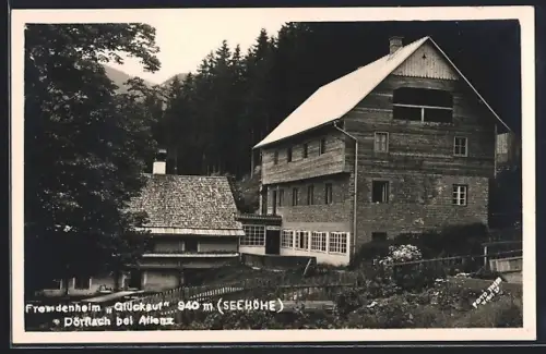 AK Dörflach bei Aflenz, Gasthaus Glückauf in den Bergen