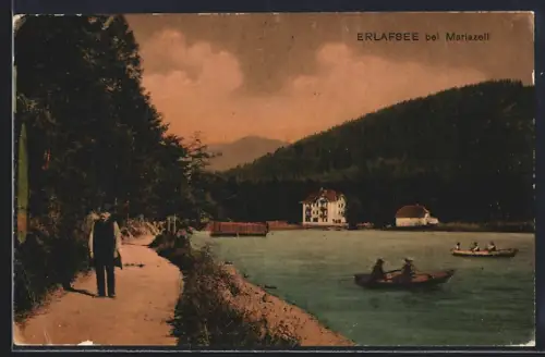 AK Mariazell, Erlafsee mit Booten