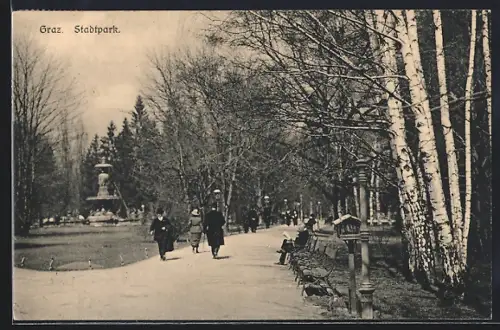 AK Graz, Partie im Stadtpark