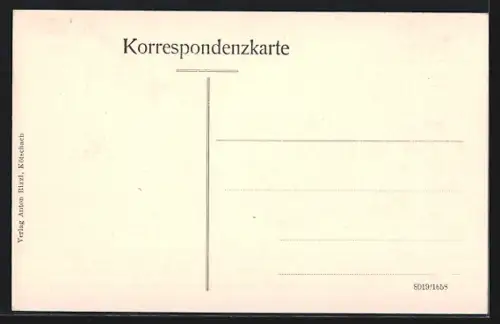 AK Kötschach, Ortsansicht mit Kirche aus der Vogelschau mit Kellerwand und Moserkofl