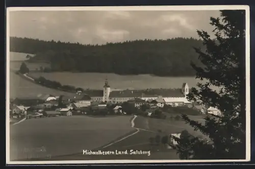 AK Michaelbeuern /Salzburg, Ortsansicht aus der Vogelschau