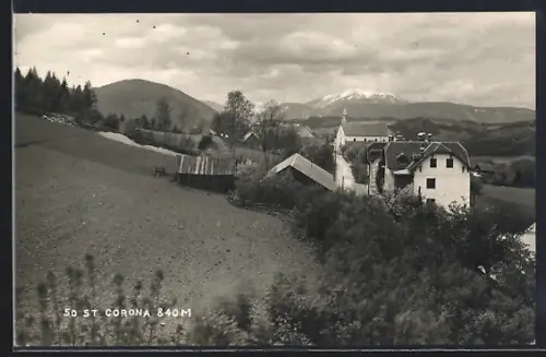 AK St. Corona, Ortsansicht aus der Vogelschau