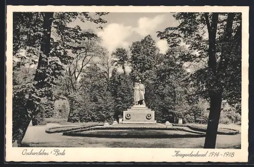 AK Oschersleben, Kriegerdenkmal 1914-1918
