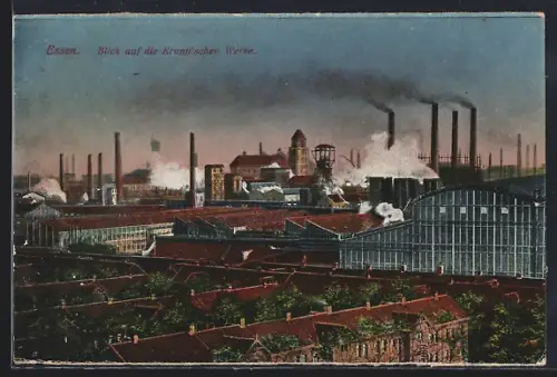 AK Essen, Blick auf die Krupp'schen Werke