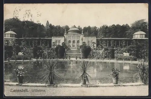 AK Cannstatt, Wilhelma, Blick auf den Saalbau