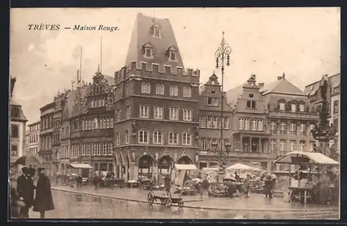 AK Trier, Marktpartie mit Maison Rouge