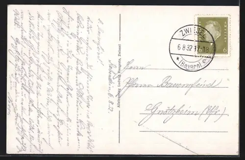 AK Rabenstein / Zwiesel, Flugzeugaufnahme