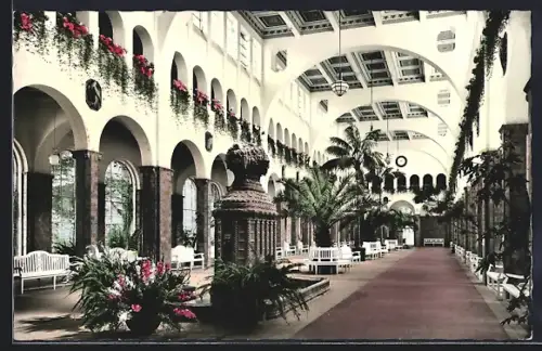 AK Bad Kissingen, Wandelhalle des Kurhauses, Innenansicht