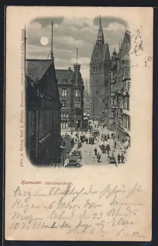 AK Hannover, Blick in die Köberlingerstrasse
