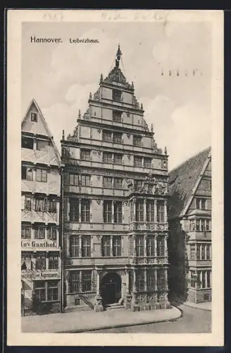 AK Hannover, Leibnizhaus, Totalansicht