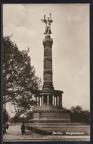 AK Berlin-Tiergarten, Partie an der Siegessäule