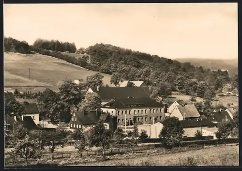 AK Borstendorf /Erzgeb., Ortsansicht aus der Vogelschau