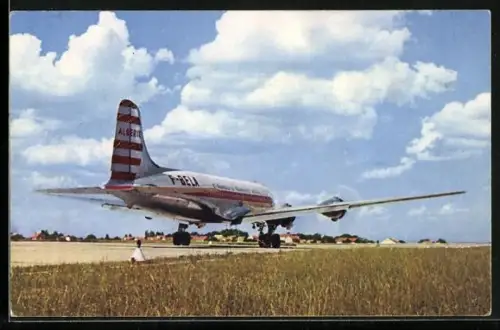 AK Flugzeug, der Fluglinie Algerie, Quadrimoteur Douglas DC 4