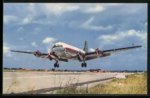 AK Flugzeug Douglas DC 4 der Air Algerie beim Start