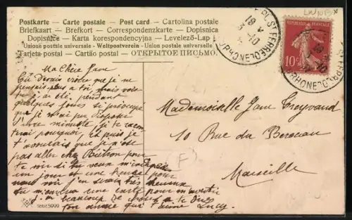 Lithographie Gänseverkäuferin verkauft an Autofahrer