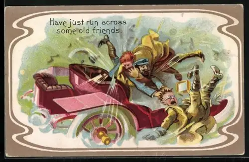 AK Auto-Unfall, Autofahrer trifft alte Bekannte