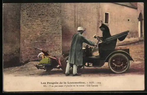 AK Les Progrès de la Locomotion, T`as pas assez.... Autounfall, Scherz