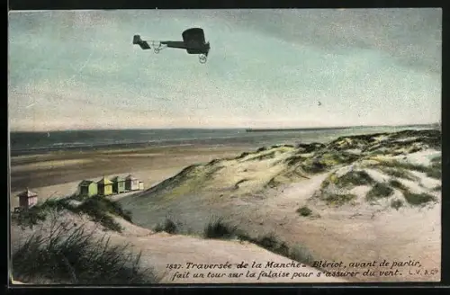 AK Traversee de la Manche, Blerioot avant de partir, Flugzeug
