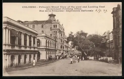 AK Colombo, Prince`s Street View looking East, Government Printing Office