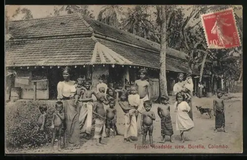 AK Borella /Colombo, Typical Roadside View