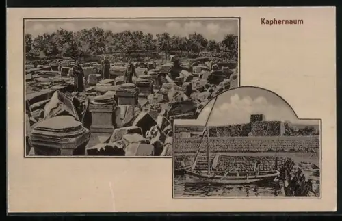 AK Kaphernaum, Ruinen und Hafenpartie
