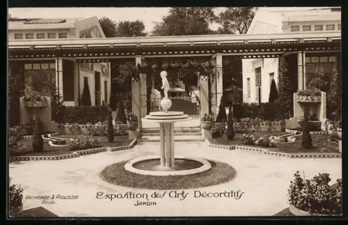 AK Paris, Exposition des Arts décoratifs 1925, Jardin
