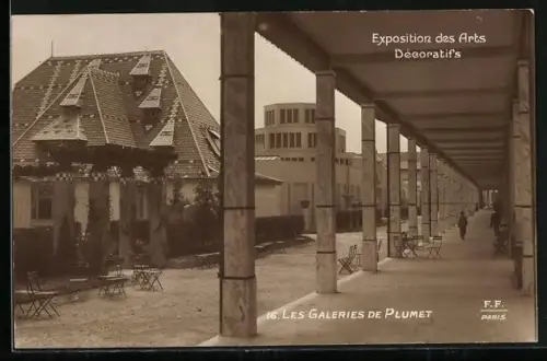 AK Paris, Exposition des Arts décoratifs 1925, Les Galeries de Plumet