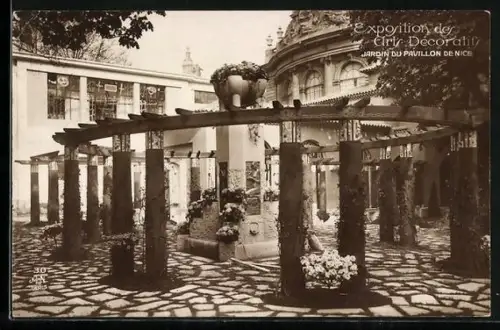 AK Paris, Exposition des Arts décoratifs 1925, Jardin du Pavillon de Nice