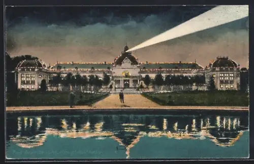 AK Bad Oeynhausen, Königl. Kurhaus bei Nacht